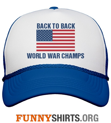 Funny hat back-to-back world war champs