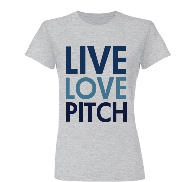 Live Love Pitch Junior Fit Basic Bella Favorite Tee