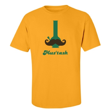 Must Stash Mustache Unisex Gildan Heavy Cotton Crew Neck Tee