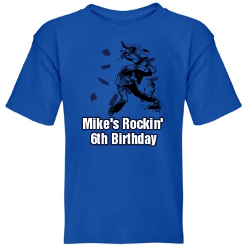 Rockin' 6th Birthday Toddler Gildan Ultra Cotton Crew Neck Tee