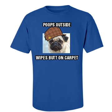 Scumbag Pug Upload Unisex Gildan Heavy Cotton Crew Neck Tee