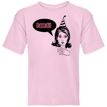 Speech Bubble 6 Years Old Toddler Basic Gildan Ultra Cotton Crew Neck Tee